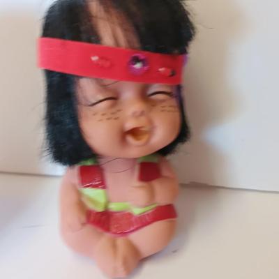 Vintage Moody Cuties Crying Baby Indian Rubber Baby Dolls