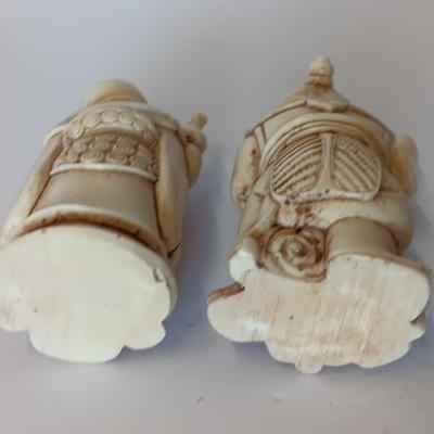 Set of four vintage carved resin Chinese wise men - Mudmen Nice collectibles!