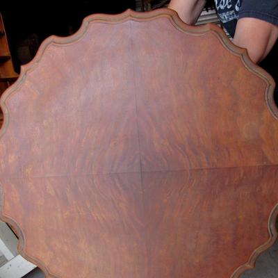 Lot 421: Antique Pie Crust Tilt Top Table To Glue and Put Top Back On
