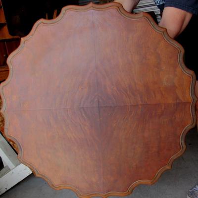 Lot 421: Antique Pie Crust Tilt Top Table To Glue and Put Top Back On