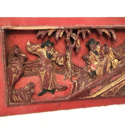 Lot #42 Lot of 3 Antique Temple Carvings