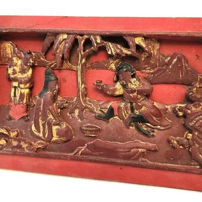 Lot #42 Lot of 3 Antique Temple Carvings