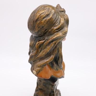 Antique 1930s Art Nouveau Bust of Woman
