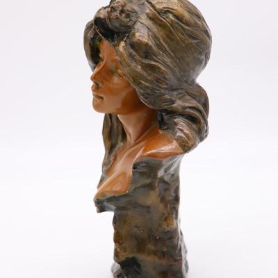 Antique 1930s Art Nouveau Bust of Woman