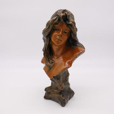 Antique 1930s Art Nouveau Bust of Woman