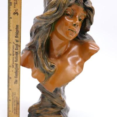 Antique 1930s Art Nouveau Bust of Woman