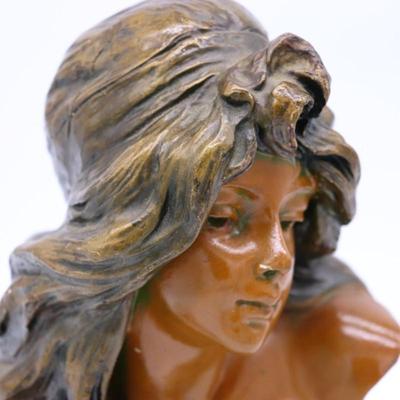 Antique 1930s Art Nouveau Bust of Woman