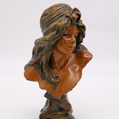 Antique 1930s Art Nouveau Bust of Woman