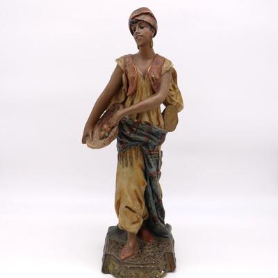 Polychrome Terracotta Plaster Orientalist Sculpture