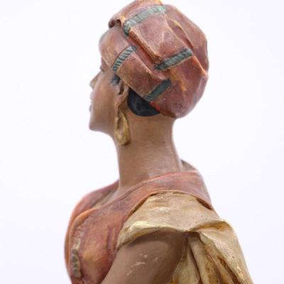 Polychrome Terracotta Plaster Orientalist Sculpture
