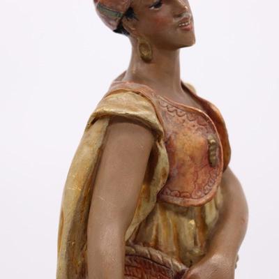 Polychrome Terracotta Plaster Orientalist Sculpture