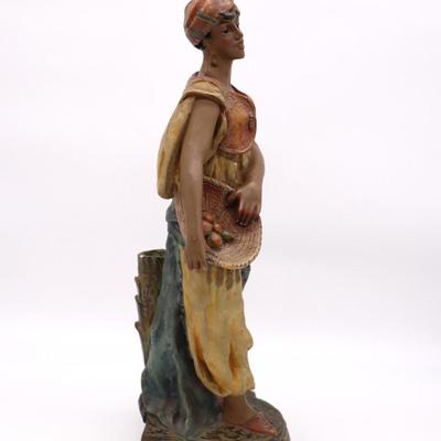 Polychrome Terracotta Plaster Orientalist Sculpture