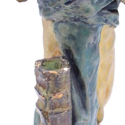Polychrome Terracotta Plaster Orientalist Sculpture
