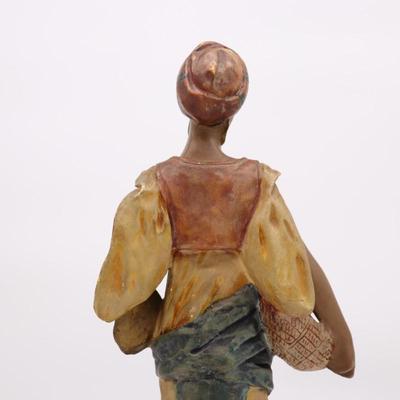 Polychrome Terracotta Plaster Orientalist Sculpture