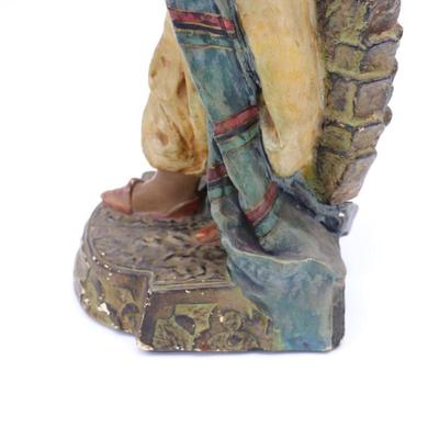 Polychrome Terracotta Plaster Orientalist Sculpture