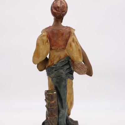 Polychrome Terracotta Plaster Orientalist Sculpture