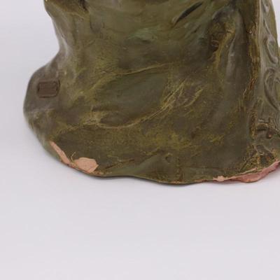 French Antique Bust Statue of Young Woman Named Fanchon