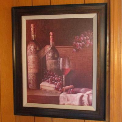 Framed Wine Artwork