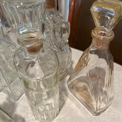 Vintage decanter liquor bottles