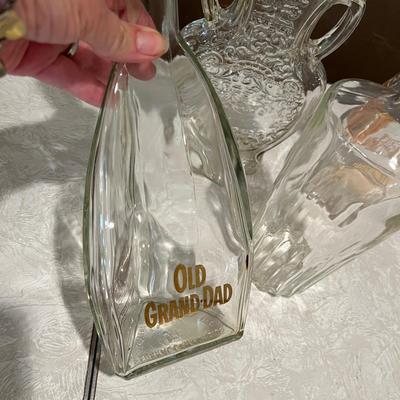 Vintage decanter liquor bottles