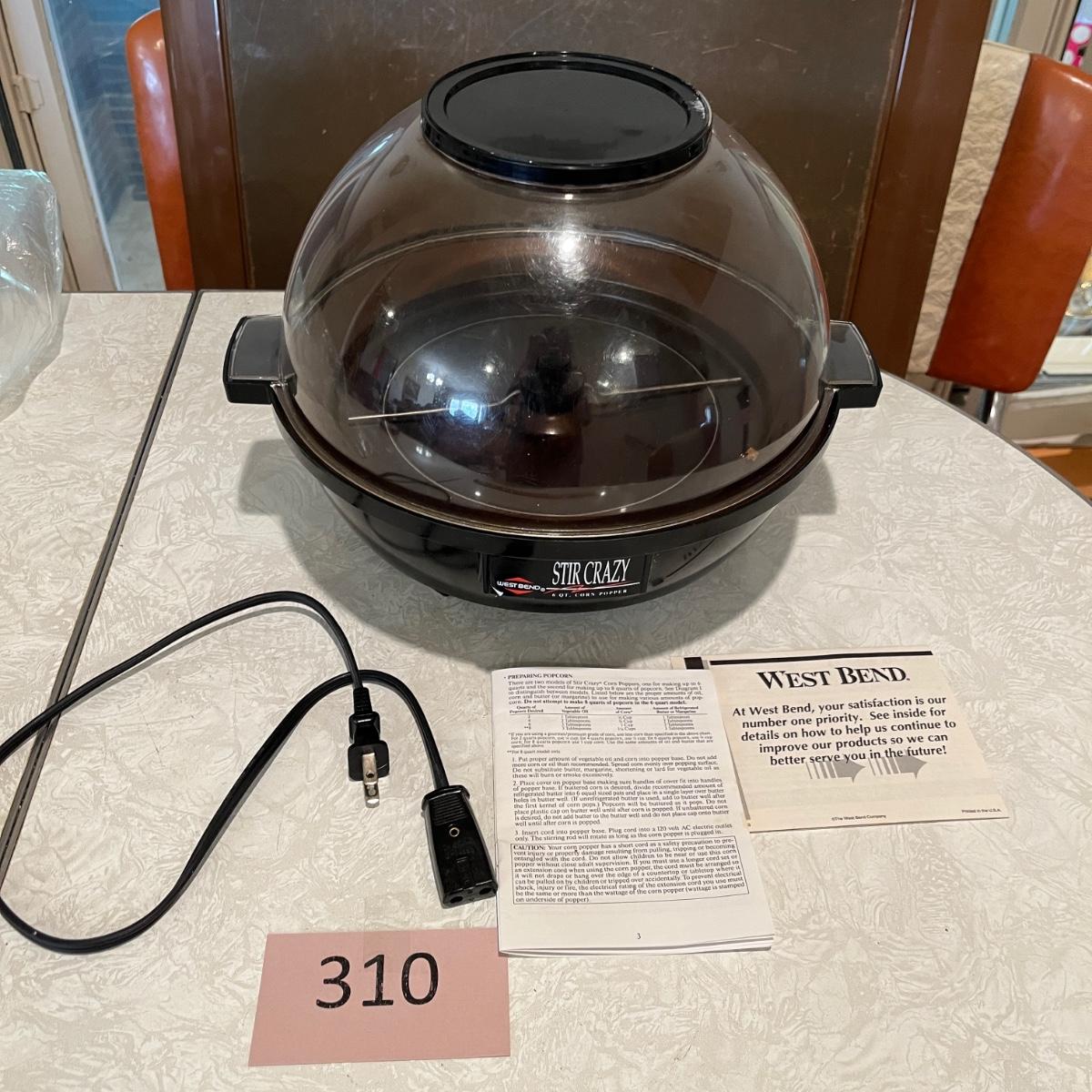 West Bend stir crazy popcorn popper