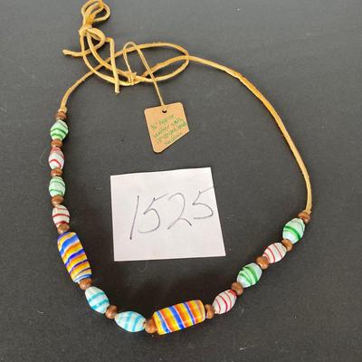 Striped Bead Necklace