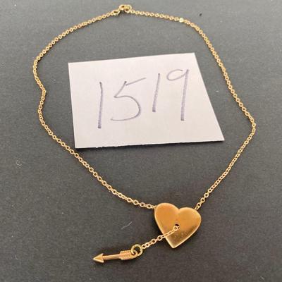Vintage Heart & Arrow Necklace