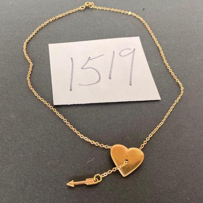 Vintage Heart & Arrow Necklace