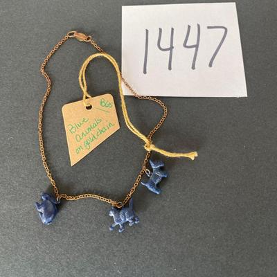 Vintage Blue Animals on Chain