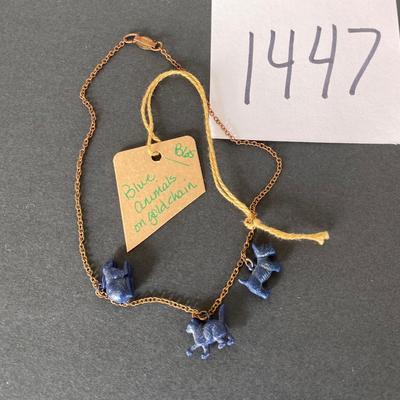 Vintage Blue Animals on Chain