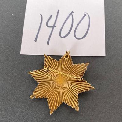 Vintage 8 Point Star Brooch