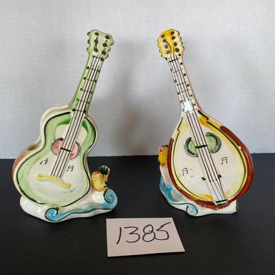 Vintage 1960s Cello Guitar Planters