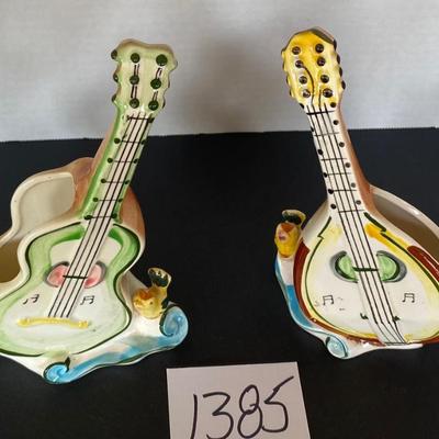 Vintage 1960s Cello Guitar Planters