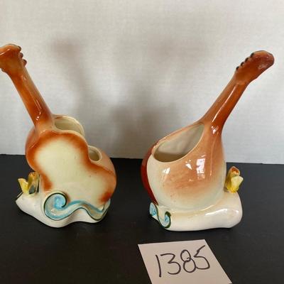 Vintage 1960s Cello Guitar Planters