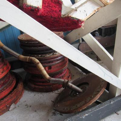 Lot 433:  Set of Home Made "Weights" With Sturdy Frames