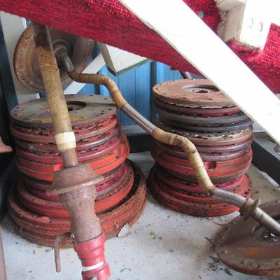 Lot 433:  Set of Home Made "Weights" With Sturdy Frames