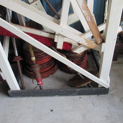 Lot 433:  Set of Home Made "Weights" With Sturdy Frames