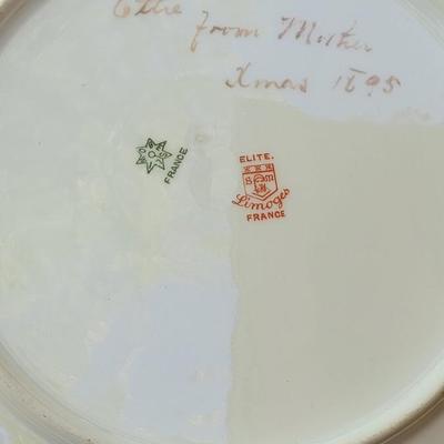 #61: Dated 1895 Limoges Handpainted Plate