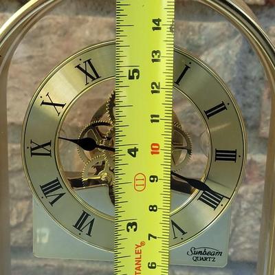 #62: Sunbeam Quartz See Through Shelf Clock with Caliber Showing