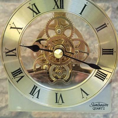 #62: Sunbeam Quartz See Through Shelf Clock with Caliber Showing