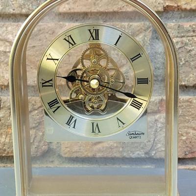 #62: Sunbeam Quartz See Through Shelf Clock with Caliber Showing