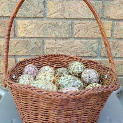 #74: Spotted Eggs in a Basket and Bunny Deco