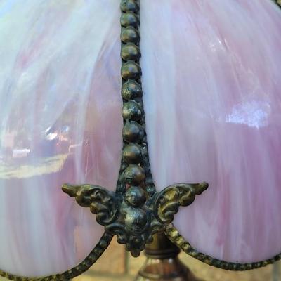 #75: Antique Slag Glass Lamp