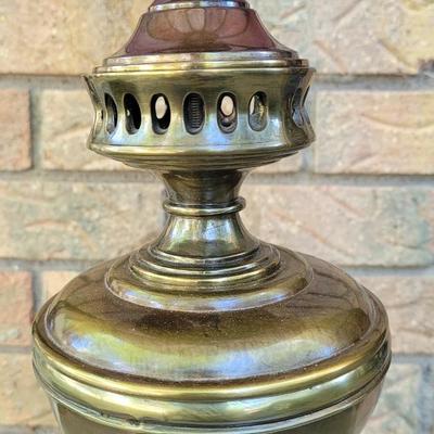 #75: Antique Slag Glass Lamp