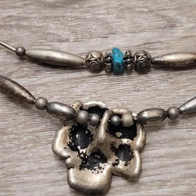 #85: Sterling Native American Necklace & Earrings