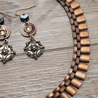#93: Copper Necklace, Earrings. And Rings
