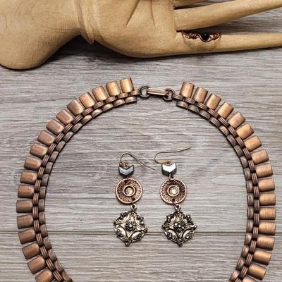 #93: Copper Necklace, Earrings. And Rings