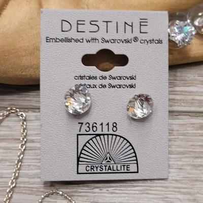 #95: Paved Crystal Ring, Necklaces, and Earrings
