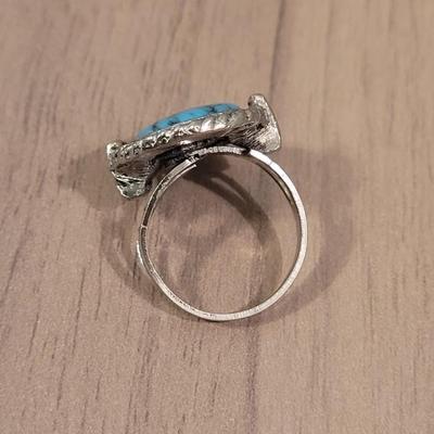 #97: Native American Necklace, Sizable Turquoise Ring and Labradorite Avon Ring
