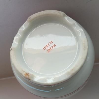 Japan Sake / Japanese Hand Painted Vase with hand painted Antique Chinese Small Porcelain Dish
